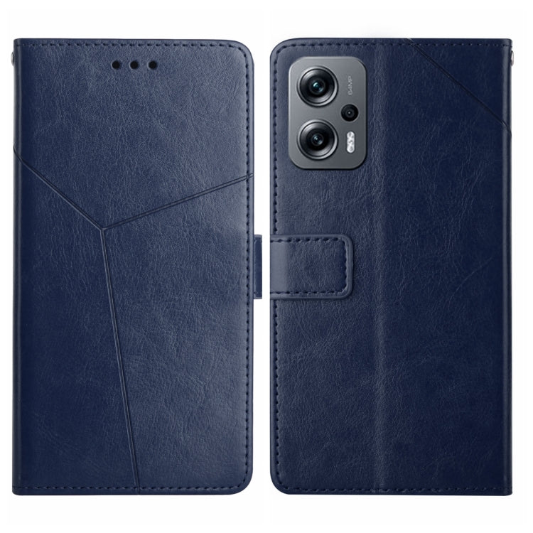 Custodia pelle flip orizzontale con cuciture a Y per Xiaomi Poco F4 5G e X4 GT