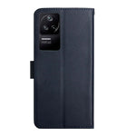 Custodia flip orizzontale in vera pelle per Xiaomi Poco F4 5G e X4 GT