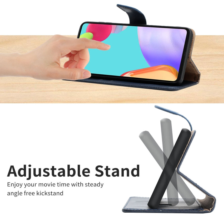 Custodia flip orizzontale in vera pelle per Xiaomi Poco F4 5G e X4 GT