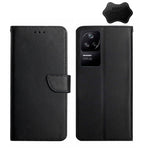 Custodia flip orizzontale in vera pelle per Xiaomi Poco F4 5G e X4 GT