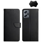Custodia flip orizzontale in vera pelle per Xiaomi Poco F4 5G e X4 GT