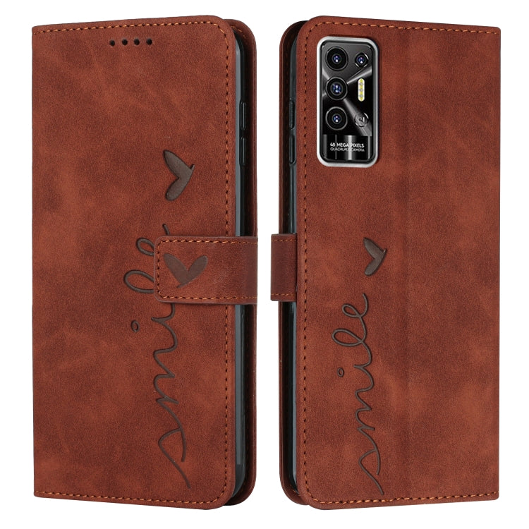 Custodia in pelle con motivo a cuore per Tecno Pova 2, Pova Neo, Spark 6