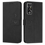 Custodia in pelle con motivo a cuore per Tecno Pova 2, Pova Neo, Spark 6