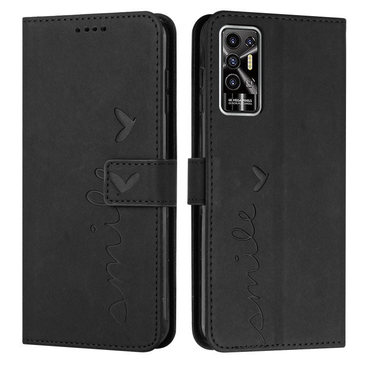 Custodia in pelle con motivo a cuore per Tecno Pova 2, Pova Neo, Spark 6