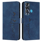 Custodia in pelle con motivo a cuore per Tecno Pova 2, Pova Neo, Spark 6