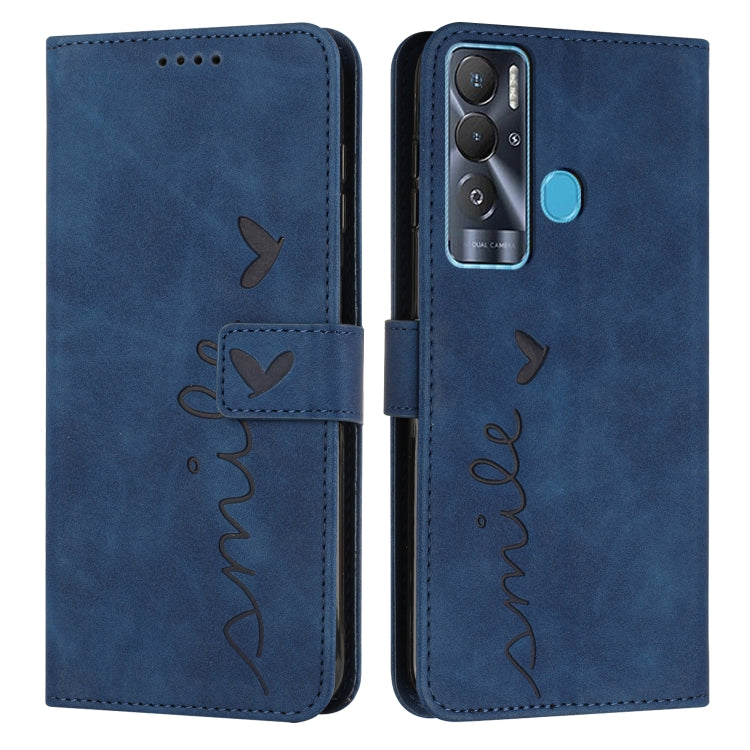 Custodia in pelle con motivo a cuore per Tecno Pova 2, Pova Neo, Spark 6