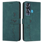 Custodia in pelle con motivo a cuore per Tecno Pova 2, Pova Neo, Spark 6