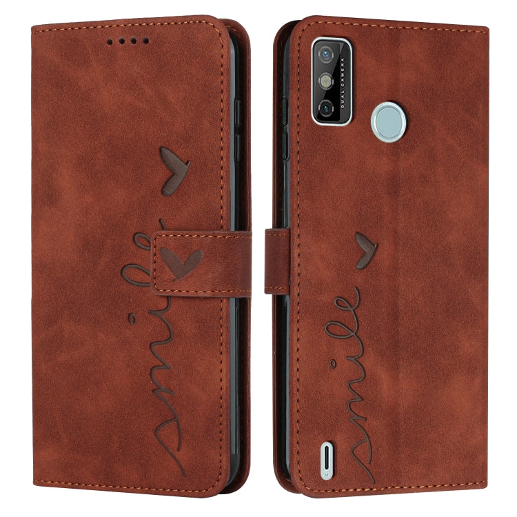 Custodia in pelle con motivo a cuore per Tecno Pova 2, Pova Neo, Spark 6