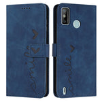 Custodia in pelle con motivo a cuore per Tecno Pova 2, Pova Neo, Spark 6