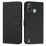 Custodia in pelle con motivo a cuore per Tecno Pova 2, Pova Neo, Spark 6