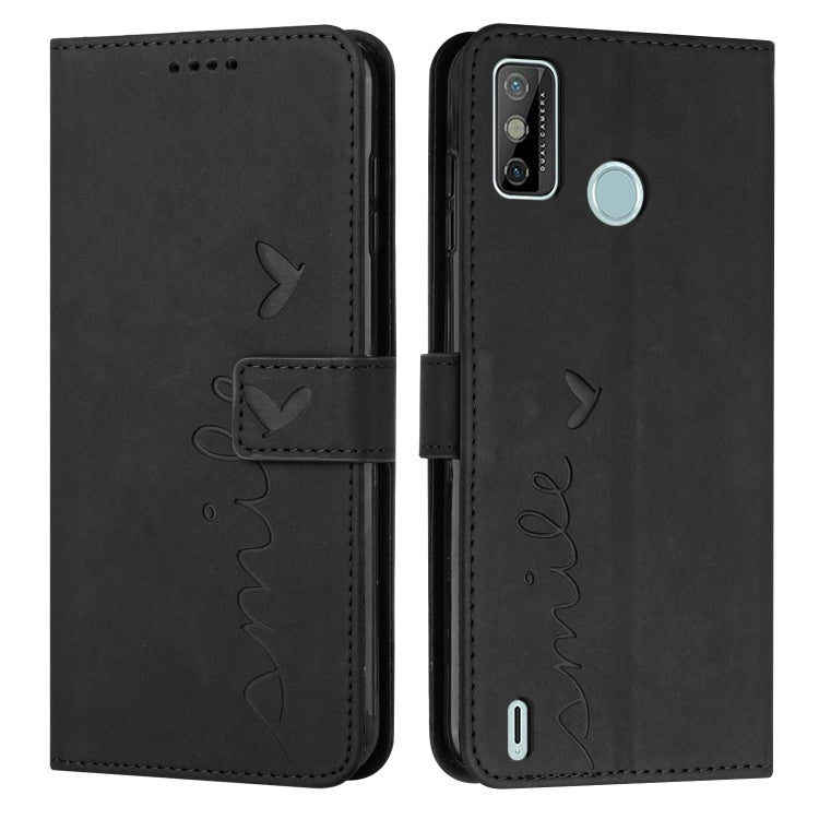 Custodia in pelle con motivo a cuore per Tecno Pova 2, Pova Neo, Spark 6