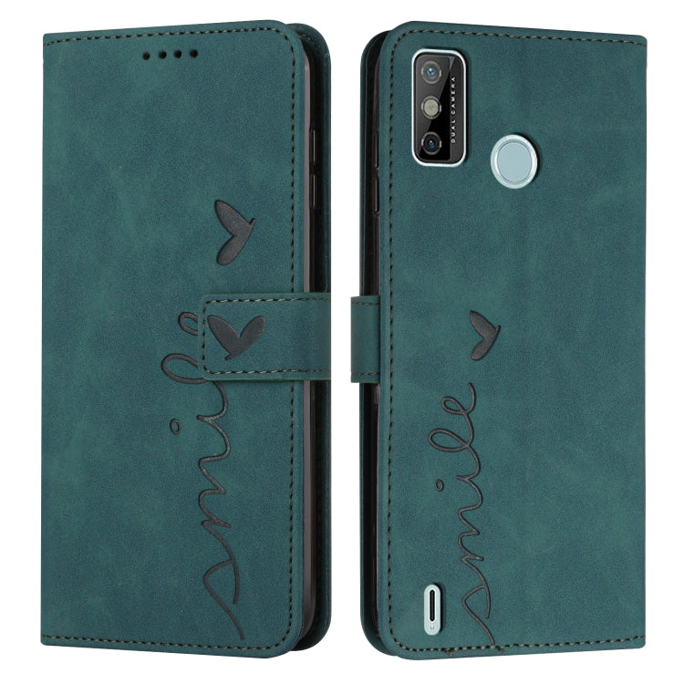 Custodia in pelle con motivo a cuore per Tecno Pova 2, Pova Neo, Spark 6