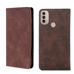 Custodia in pelle con vibrazione orizzontale magnetica per Motorola Moto E20 e