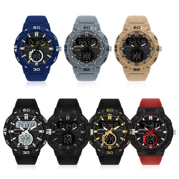 SANDA 3087 Orologio elettronico impermeabile doppio display