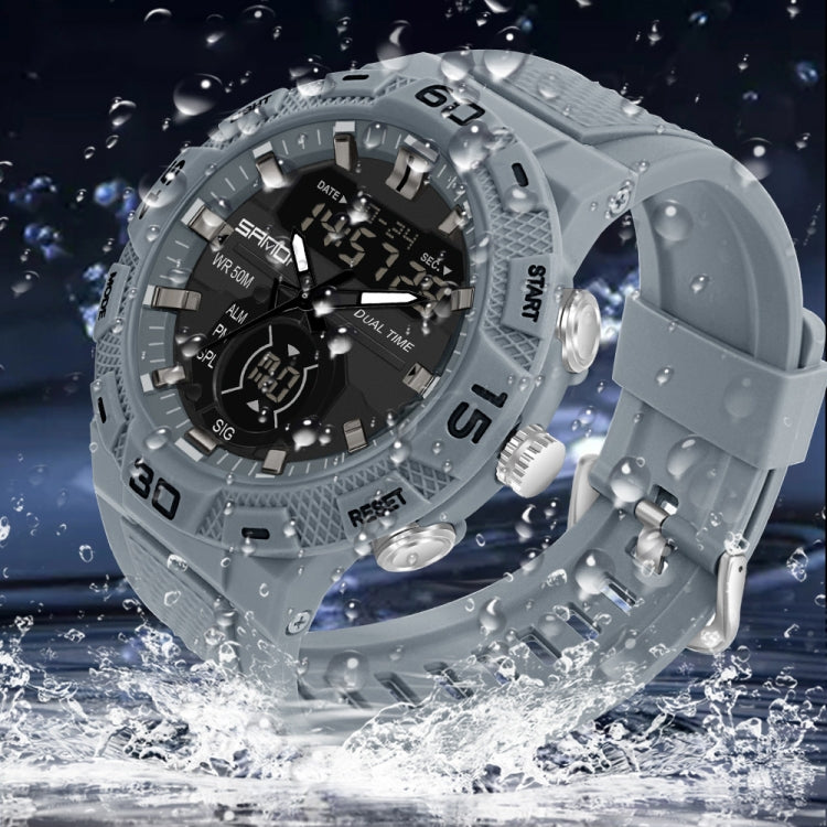 SANDA 3087 Orologio elettronico impermeabile doppio display