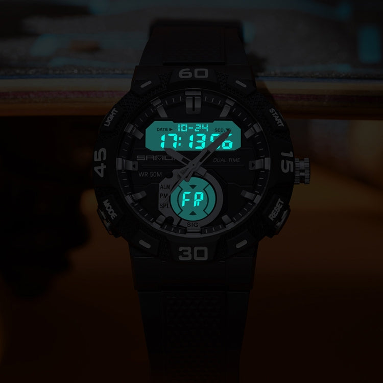 SANDA 3087 Orologio elettronico impermeabile doppio display