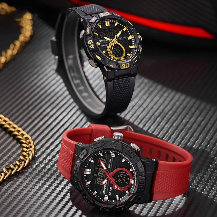 SANDA 3087 Orologio elettronico impermeabile doppio display