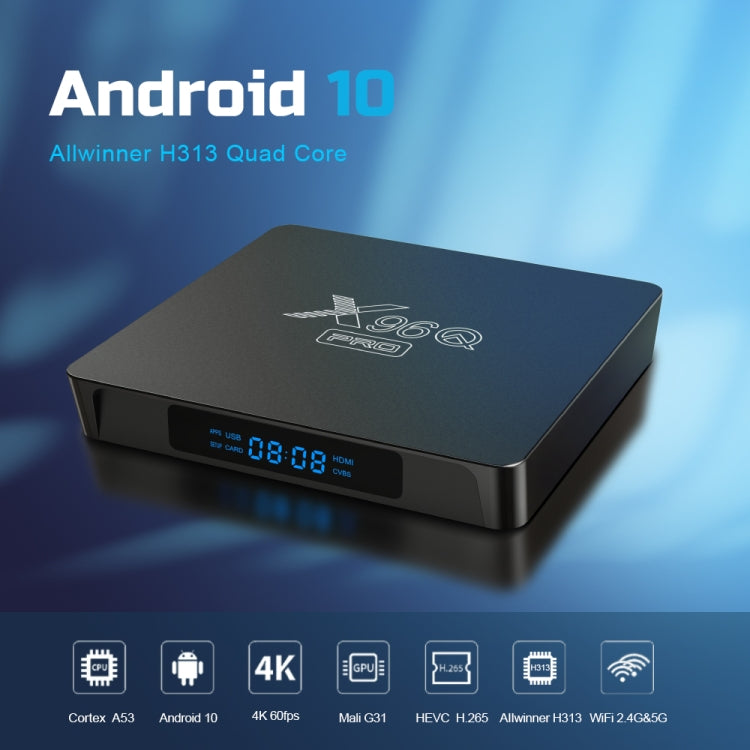 TV Box X96Q PRO Android 10, 1 GB RAM, 8 GB e uscita 4K - immagine 3