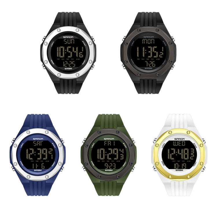 SANDA 6093 Orologio digitale luminoso impermeabile 50m