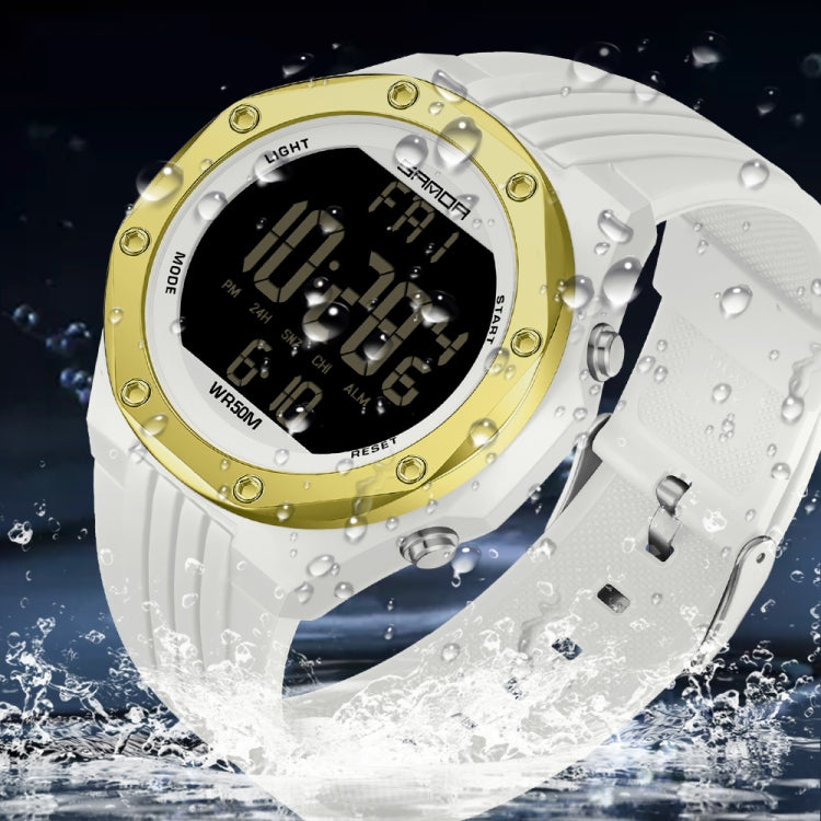 SANDA 6093 Orologio digitale luminoso impermeabile 50m