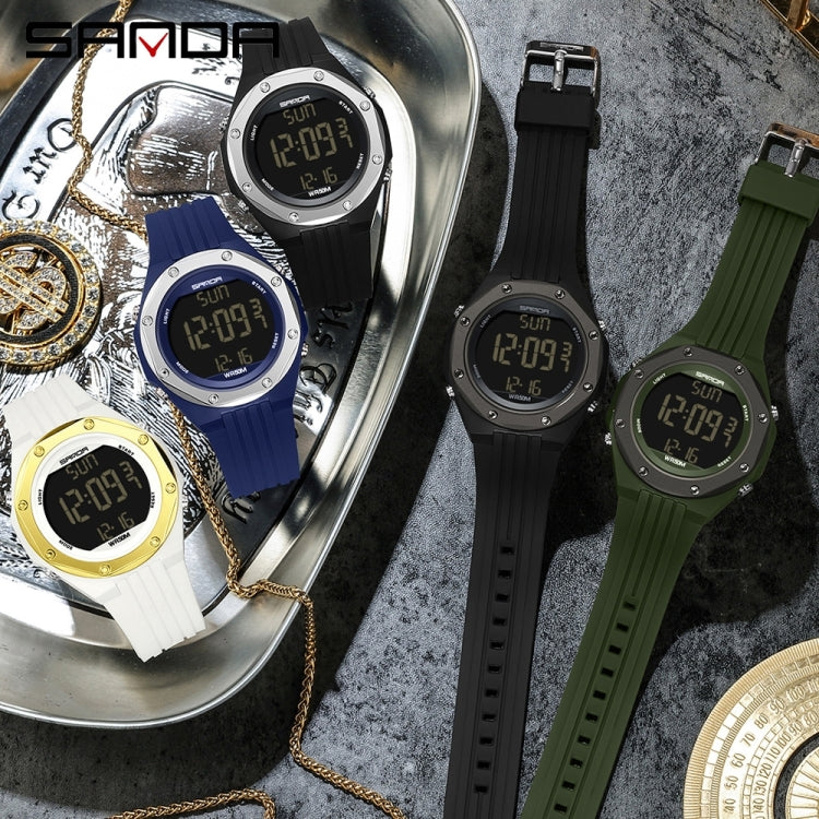 SANDA 6093 Orologio digitale luminoso impermeabile 50m