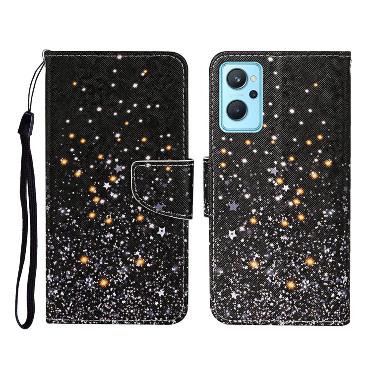 Custodia in pelle con motivo colorato per Realme 9i