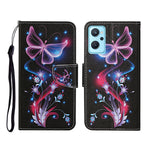 Custodia in pelle con motivo colorato per Realme 9i