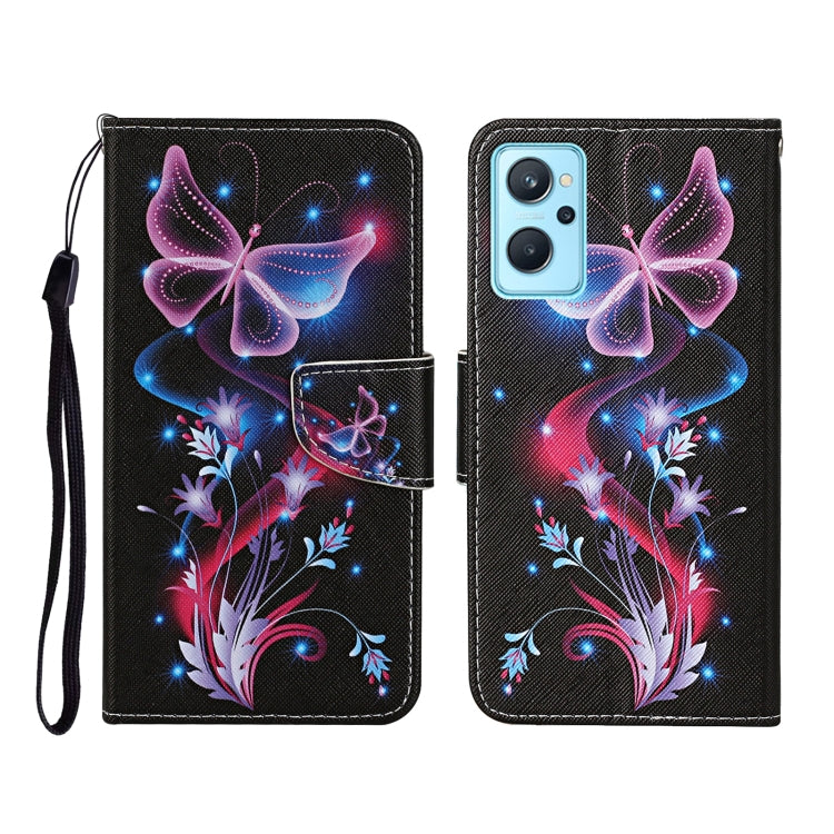 Custodia in pelle con motivo colorato per Realme 9i