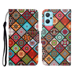 Custodia in pelle con motivo colorato per Realme 9i