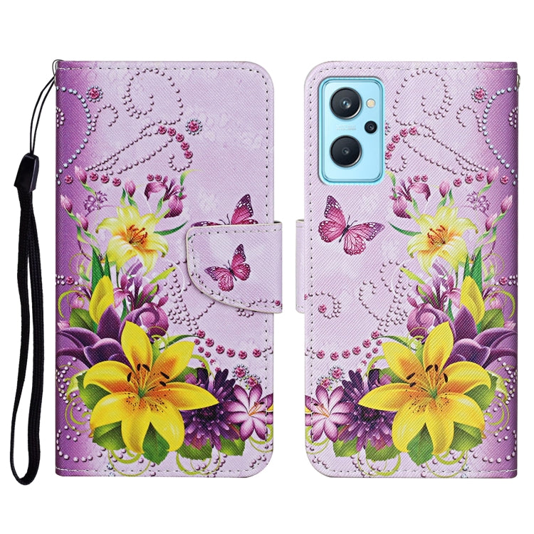 Custodia in pelle con motivo colorato per Realme 9i