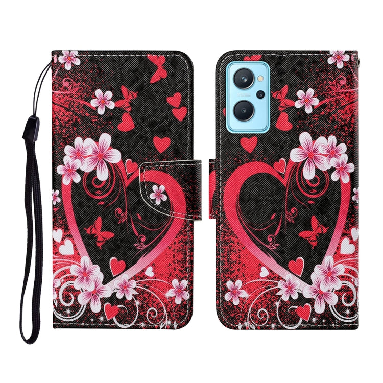 Custodia in pelle con motivo colorato per Realme 9i