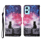 Custodia in pelle con motivo colorato per Realme 9i
