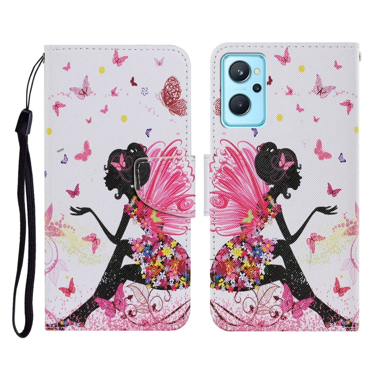 Custodia in pelle con motivo colorato per Realme 9i