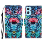 Custodia in pelle con motivo colorato per Realme 9i