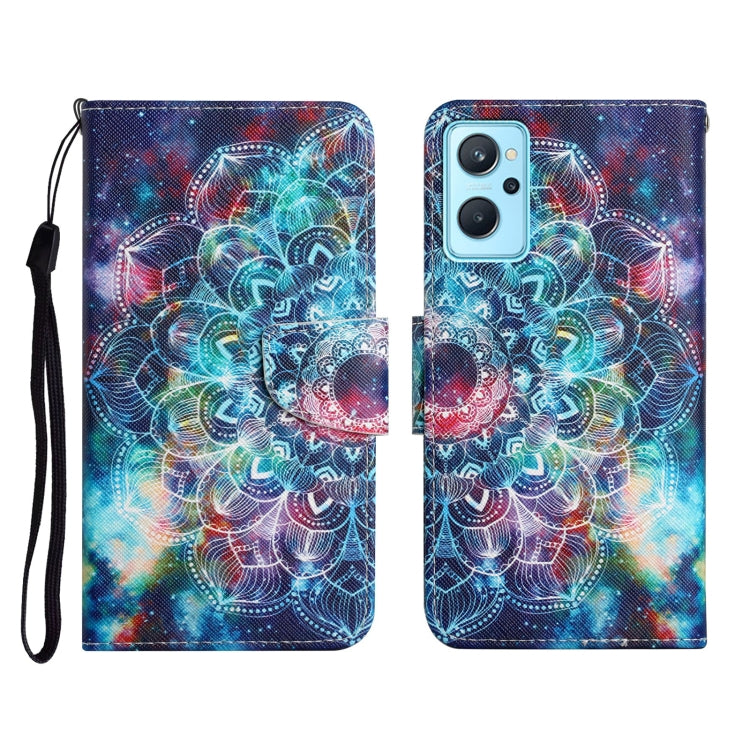 Custodia in pelle con motivo colorato per Realme 9i