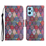 Custodia in pelle con motivo colorato per Realme 9i