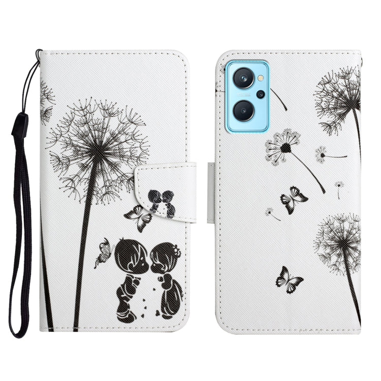 Custodia in pelle con motivo colorato per Realme 9i