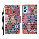 Custodia in pelle con motivo colorato per Realme 9i