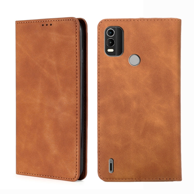 Custodia pelle con vibrazione orizzontale magnetica per Nokia C01 Plus, C21 e
