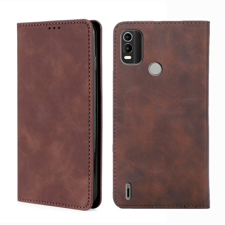 Custodia pelle con vibrazione orizzontale magnetica per Nokia C01 Plus, C21 e