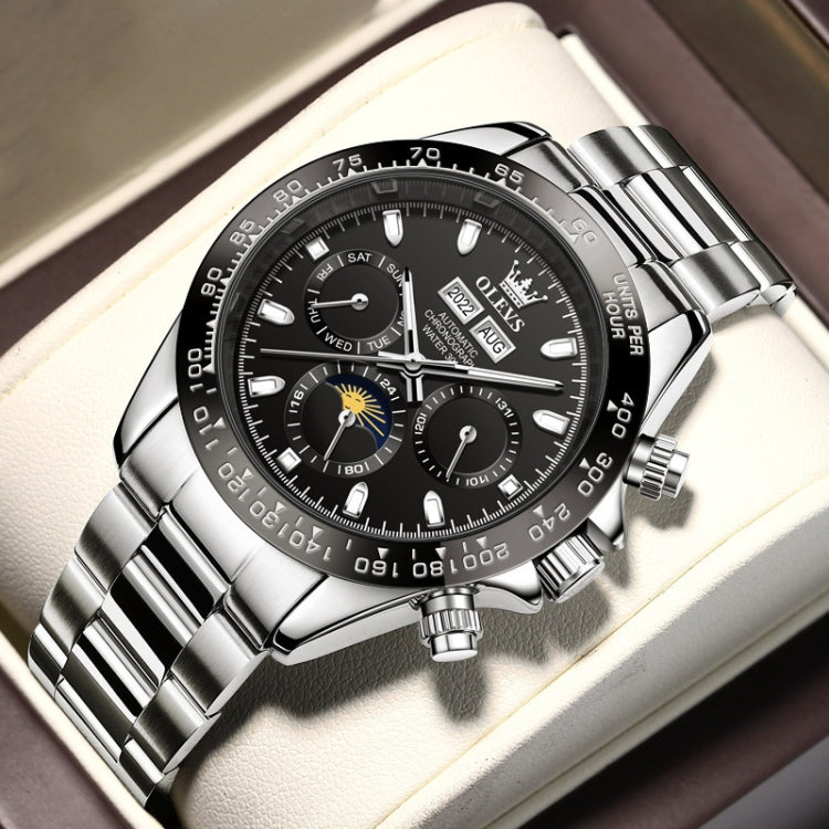 Orologio da uomo meccanico multifunzione OLEVS 6654 40mm