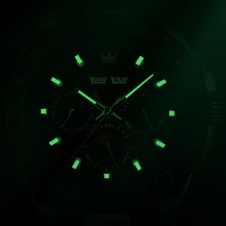 Orologio da uomo meccanico multifunzione OLEVS 6654 40mm