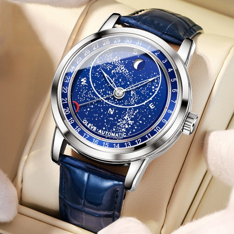 Orologio meccanico automatico uomo quadrante stellato OLEVS 9923