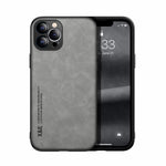 Custodia posteriore in pelle magnetica per iPhone XS e X