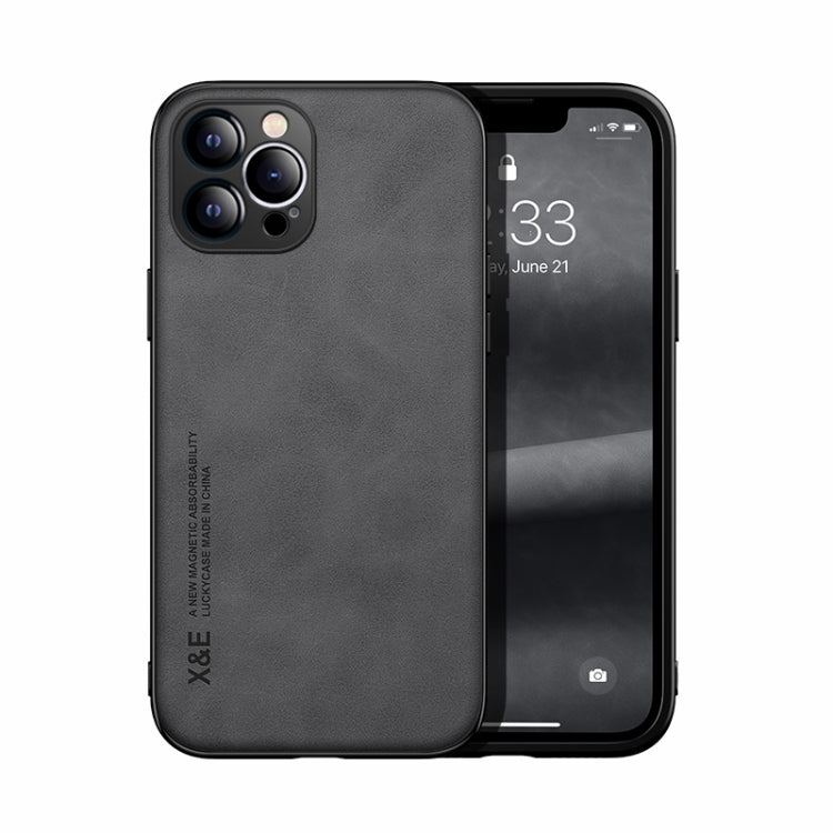 Custodia posteriore in pelle magnetica per iPhone XS e X