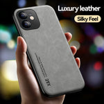Custodia posteriore in pelle magnetica per iPhone XS e X