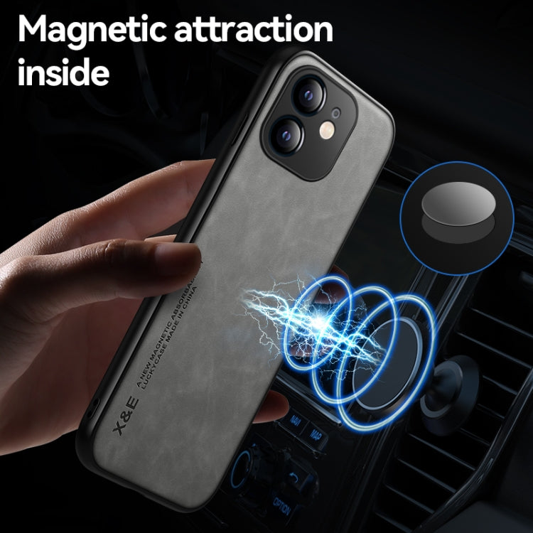 Custodia posteriore in pelle magnetica per iPhone XS e X
