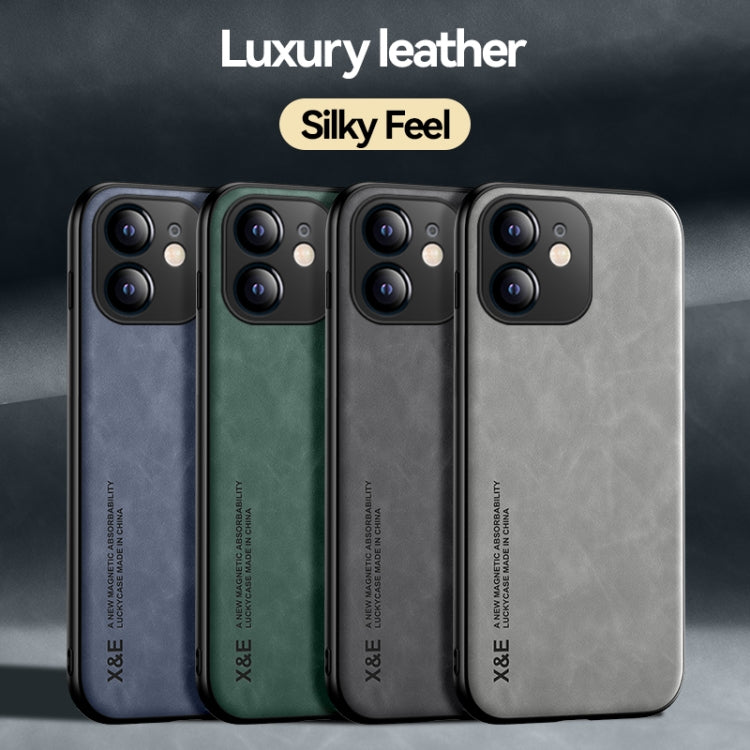 Custodia posteriore in pelle magnetica per iPhone XS e X
