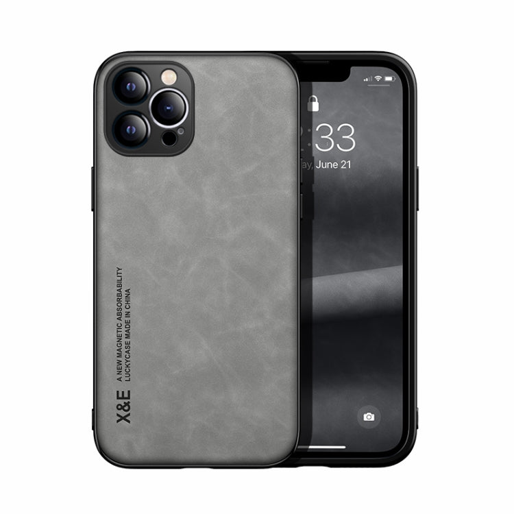 Custodia posteriore in pelle magnetica per iPhone XS e X