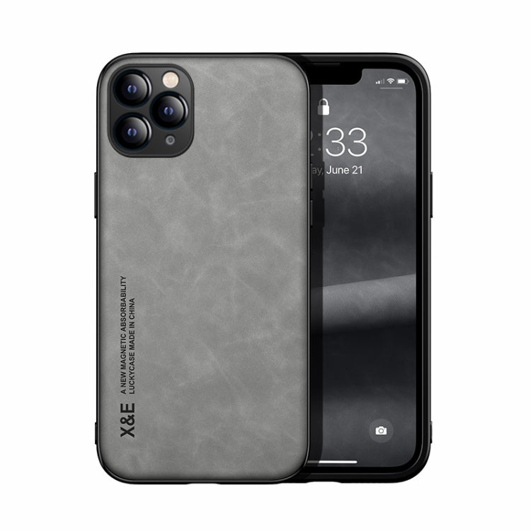 Custodia posteriore in pelle magnetica per iPhone XS e X